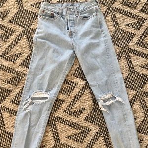 Levi’s high waist distressed jeans